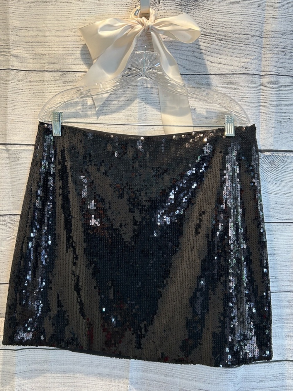 J. Crew Sequin Mini Skirt - Black